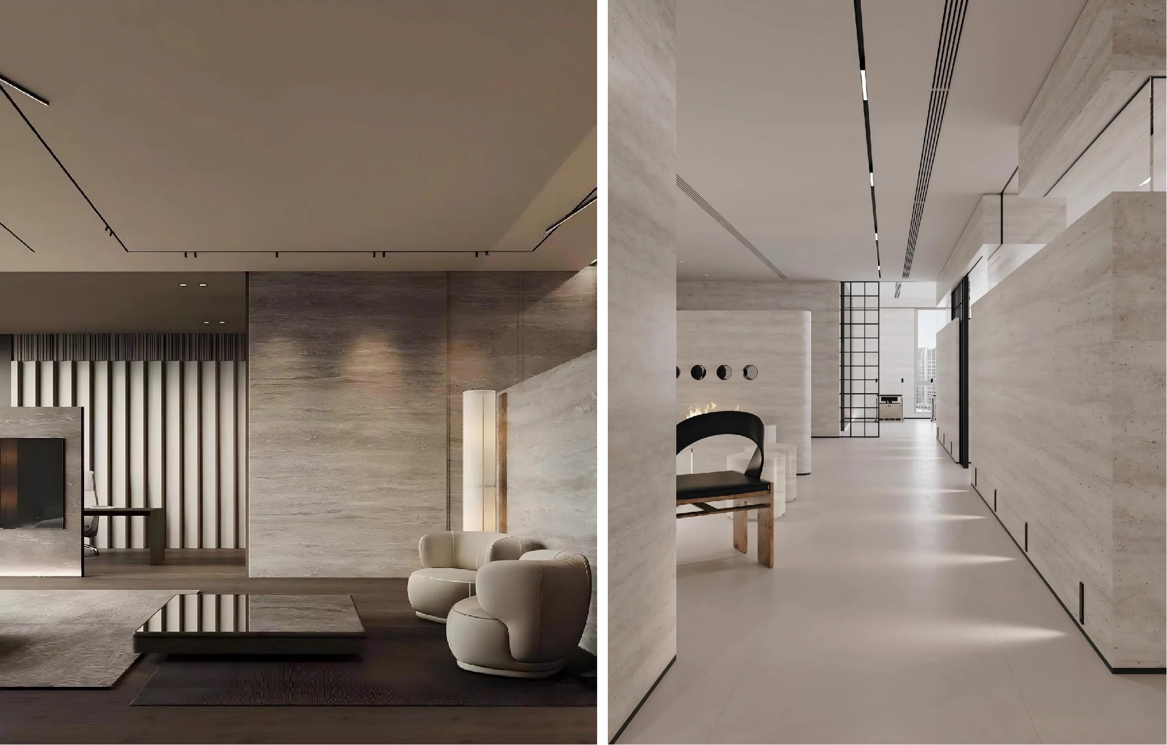 2-4mm Travertine Moisture Proof Flexible Stone