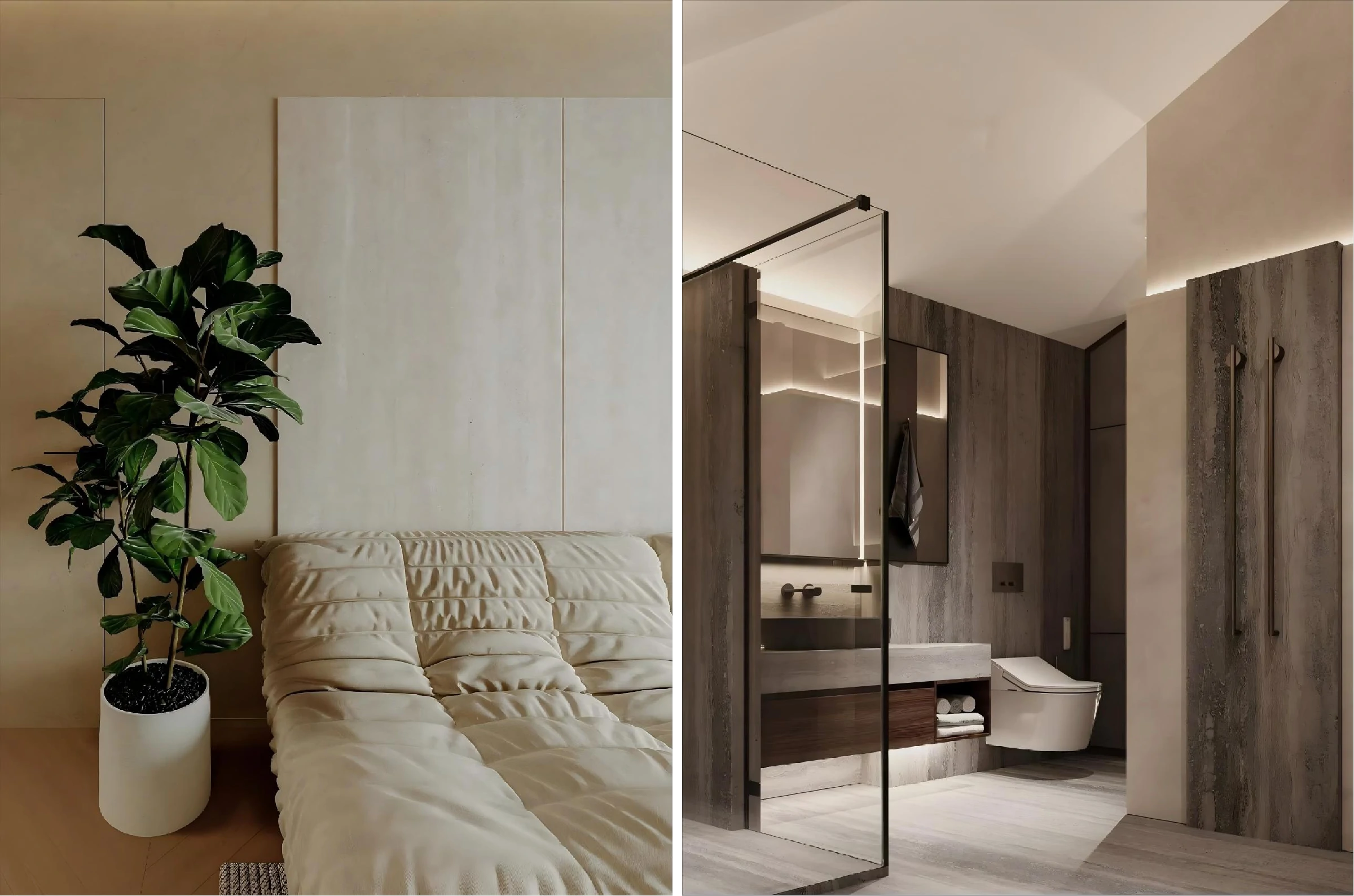 3D-Printed Series Commercial Interior Flexible Stone