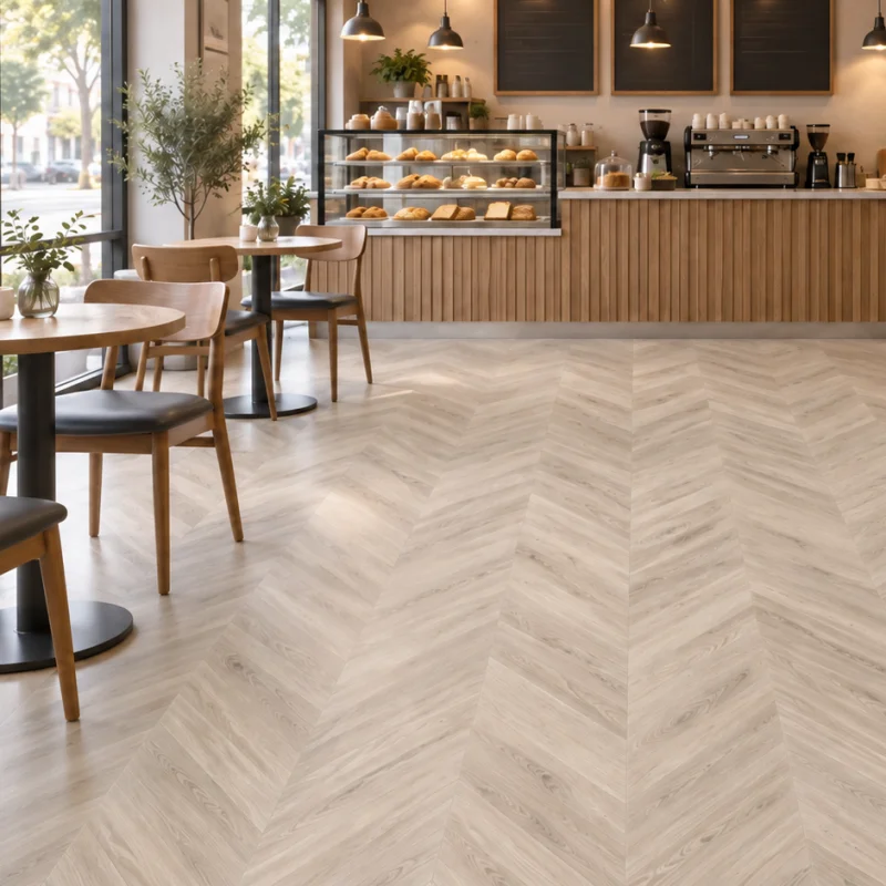 8mm HDF Laminate Chevron Flooring - AC4 Commercial Grade