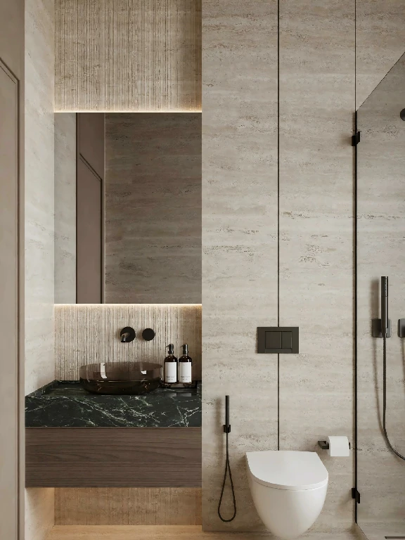 Flexible stone veneer Travertine look