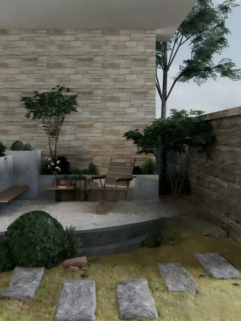 Packing stone facade renovation material