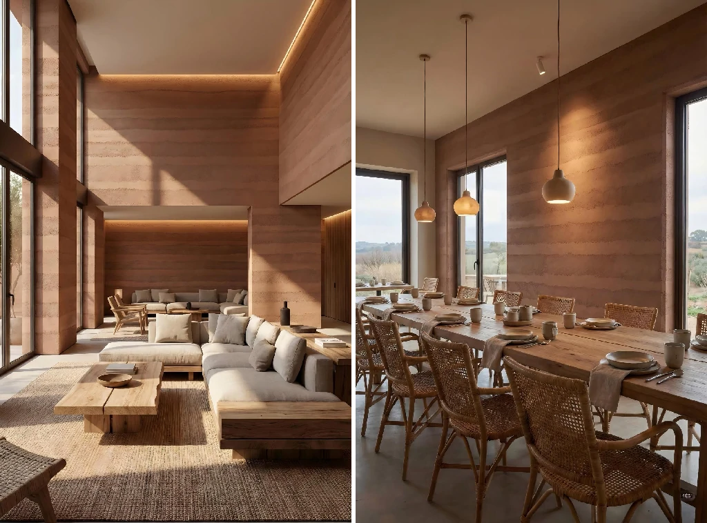 Rammed Earth Style Easy Clean Flexible Stone