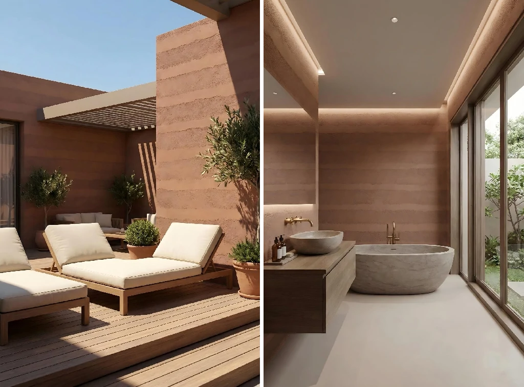 Rammed Earth Style Easy Clean Flexible Stone