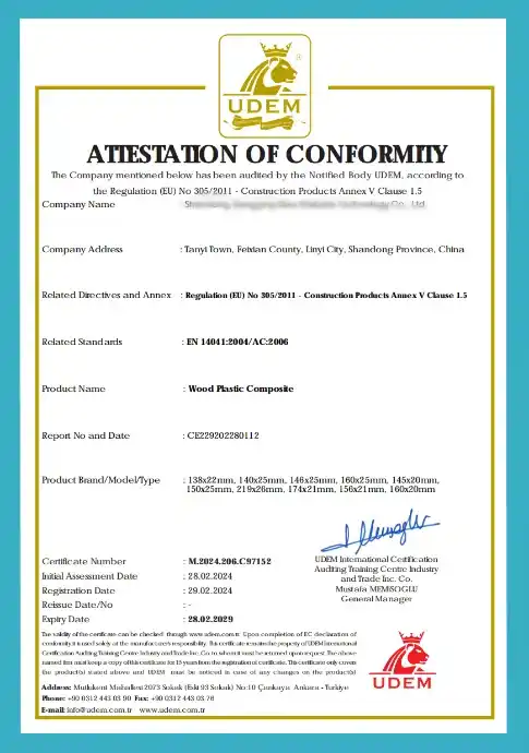 Voyage ATIESTATION OF CONFORMITY