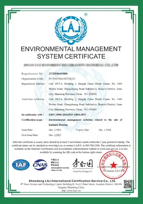 Voyage ENVIRONMENTAL MANAGEMENT SYSTEM CERTIFICATE