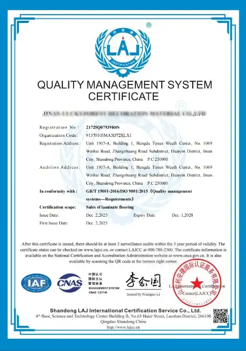 Voyage QUALITY MANAGEMENT SYSTEM CERTIFICATE