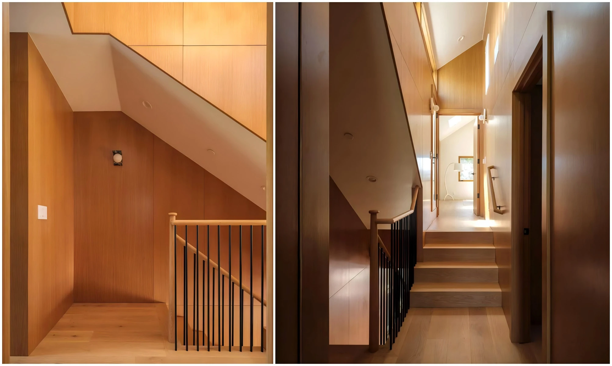 white-oak-hardwood-plywood-stair-wall-panels