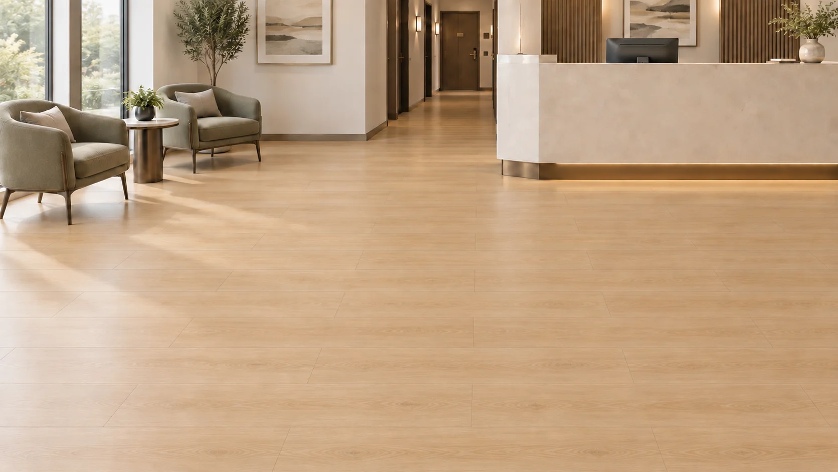 12mm 1220×200mm V-Groove Classic Oak Laminate Flooring – AC5 Grade