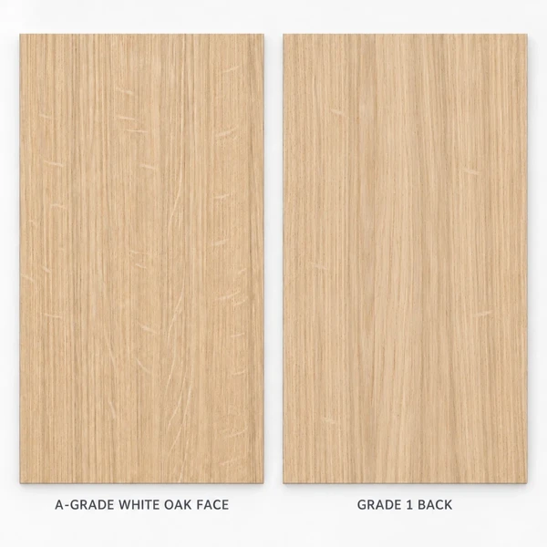 34 4 x 8 ft AA-1 Quarter-Sliced White Oak Plywood - Veneer Core