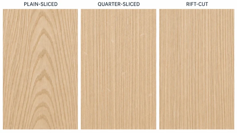 34 4 x 8 ft AA-1 Quarter-Sliced White Oak Plywood - Veneer Core