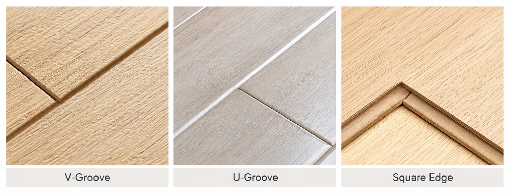 Laminate flooring edge profiles
