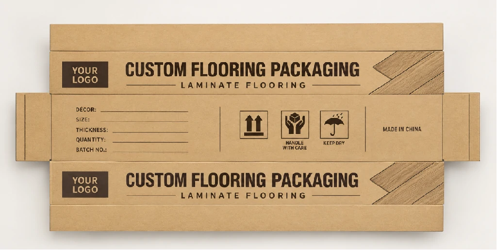 Private label laminate flooring packaging