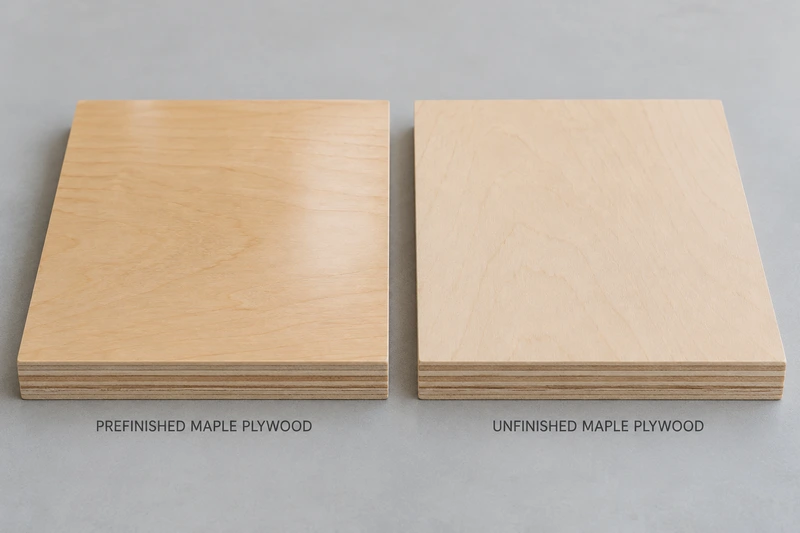 Prefinished vs Unfinished Maple Plywood for Cabinets